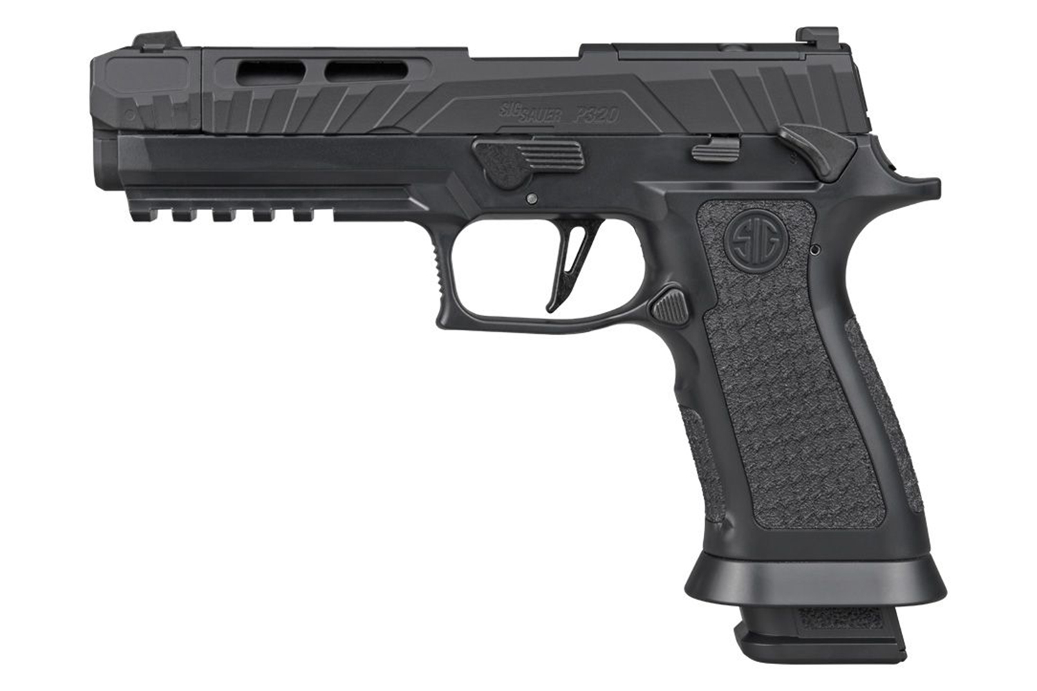 SIG SAUER P320 SPECTRE Comp Blackout 4,5mm - Druckluft Co2 Blowback