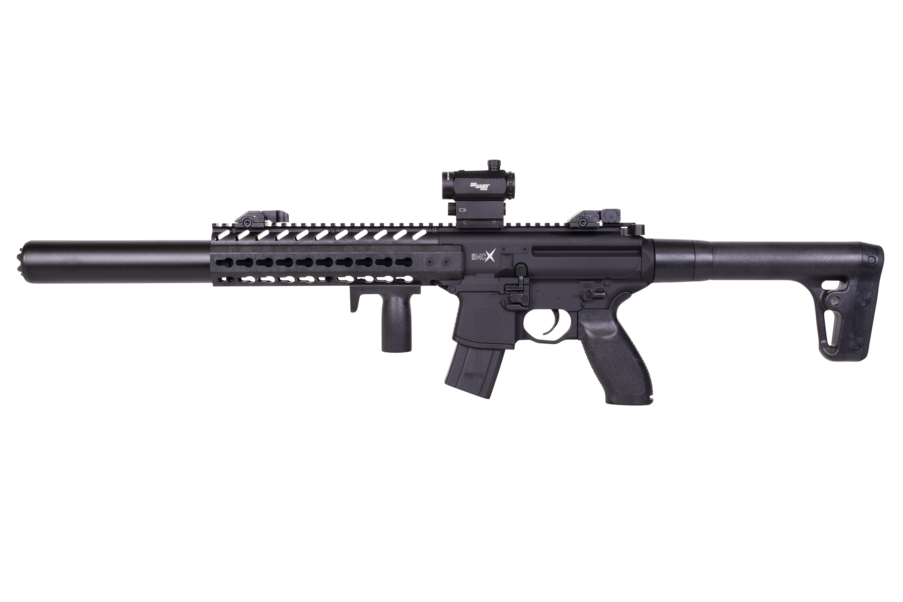 Sig Sauer MCX Schwarz 4,5mm inkl. SIG 20R Red Dot - Druckluft Co2 Non BlowBack