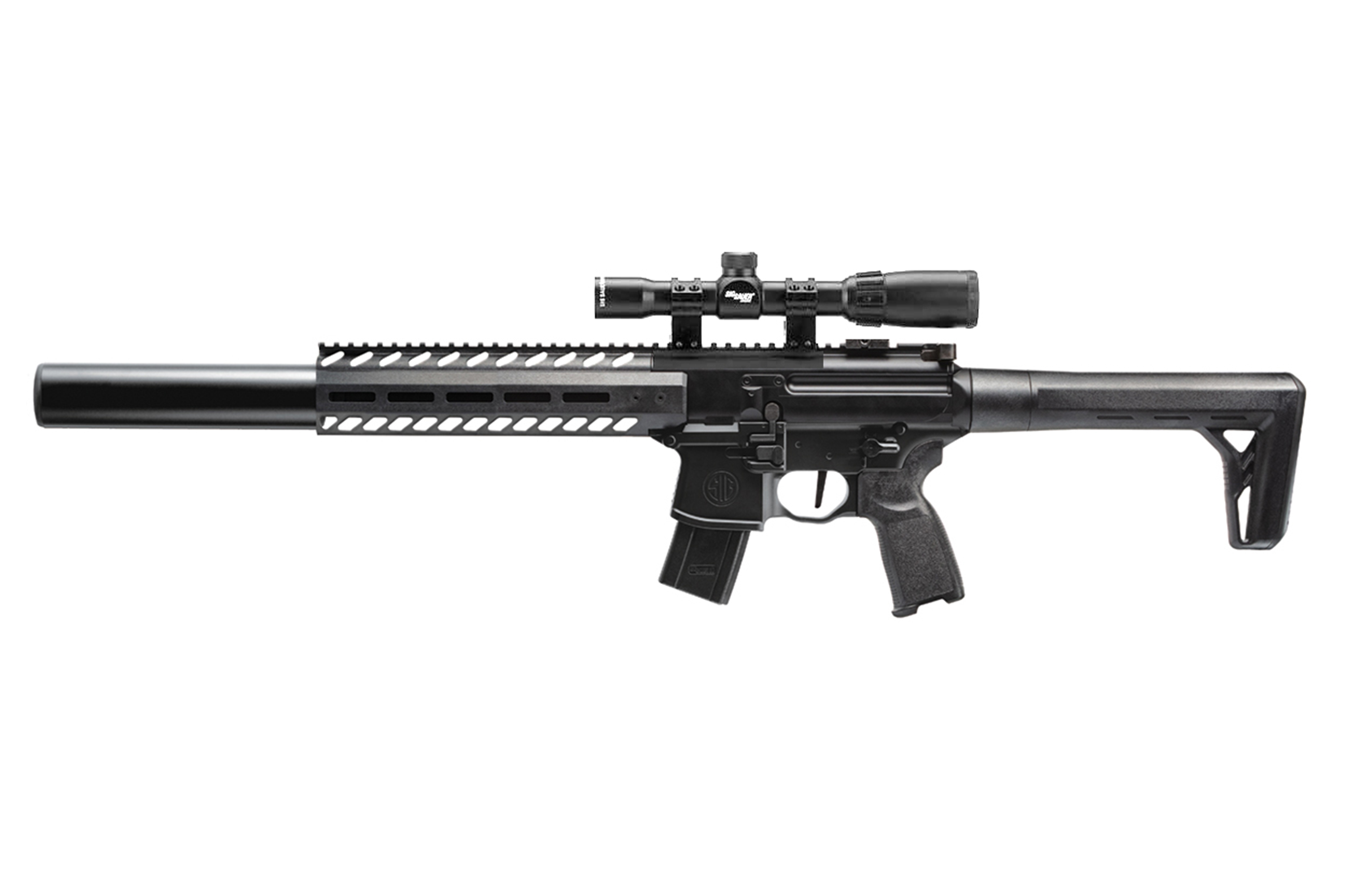 Sig Sauer MCX schwarz 4,5mm inkl. SIG ZF 1-4x24 - Druckluft Co2 Non BlowBack