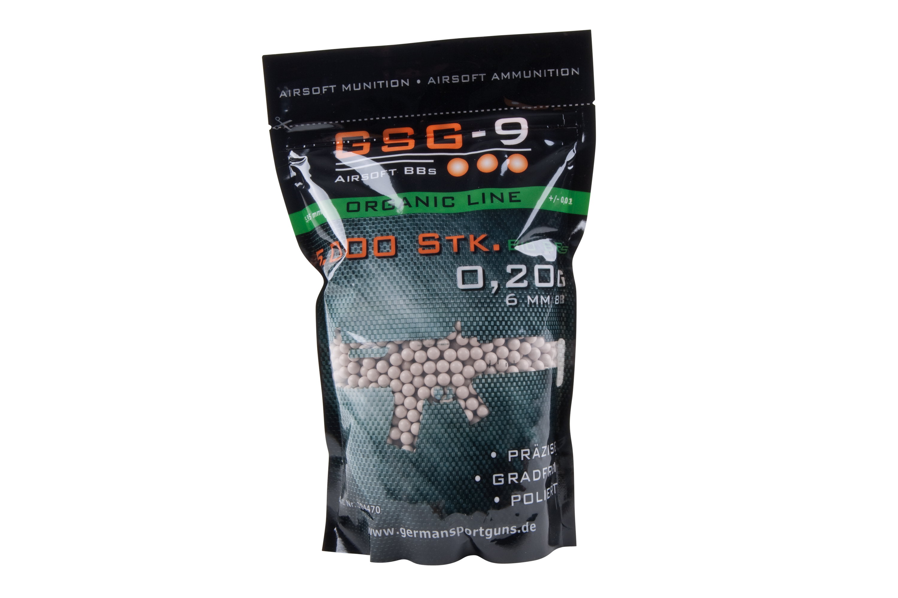 GSG-9 Organic Line 6 mm BIO BBs Weiß 0,20 g 5.000 Stück